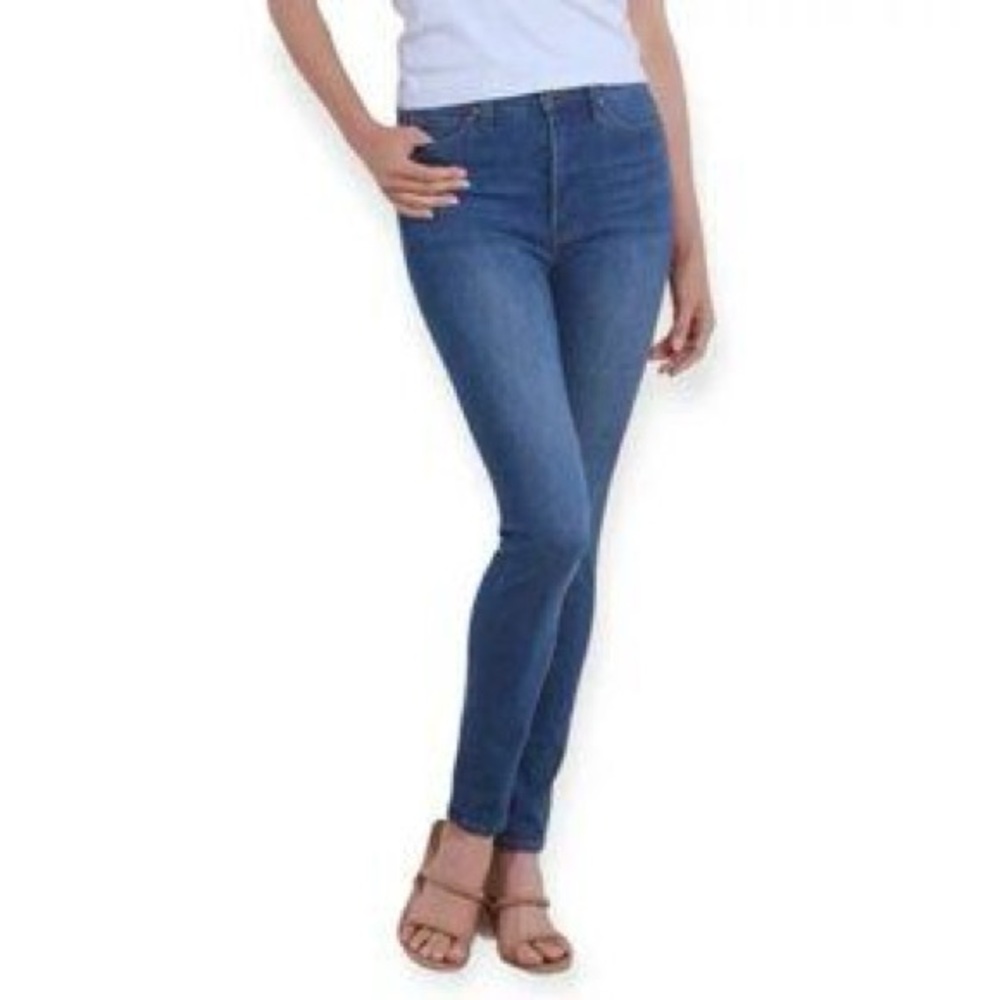 Soft Surroundings Womens High Rise Dark Wash Slim Leg Denim Jean. Size 14